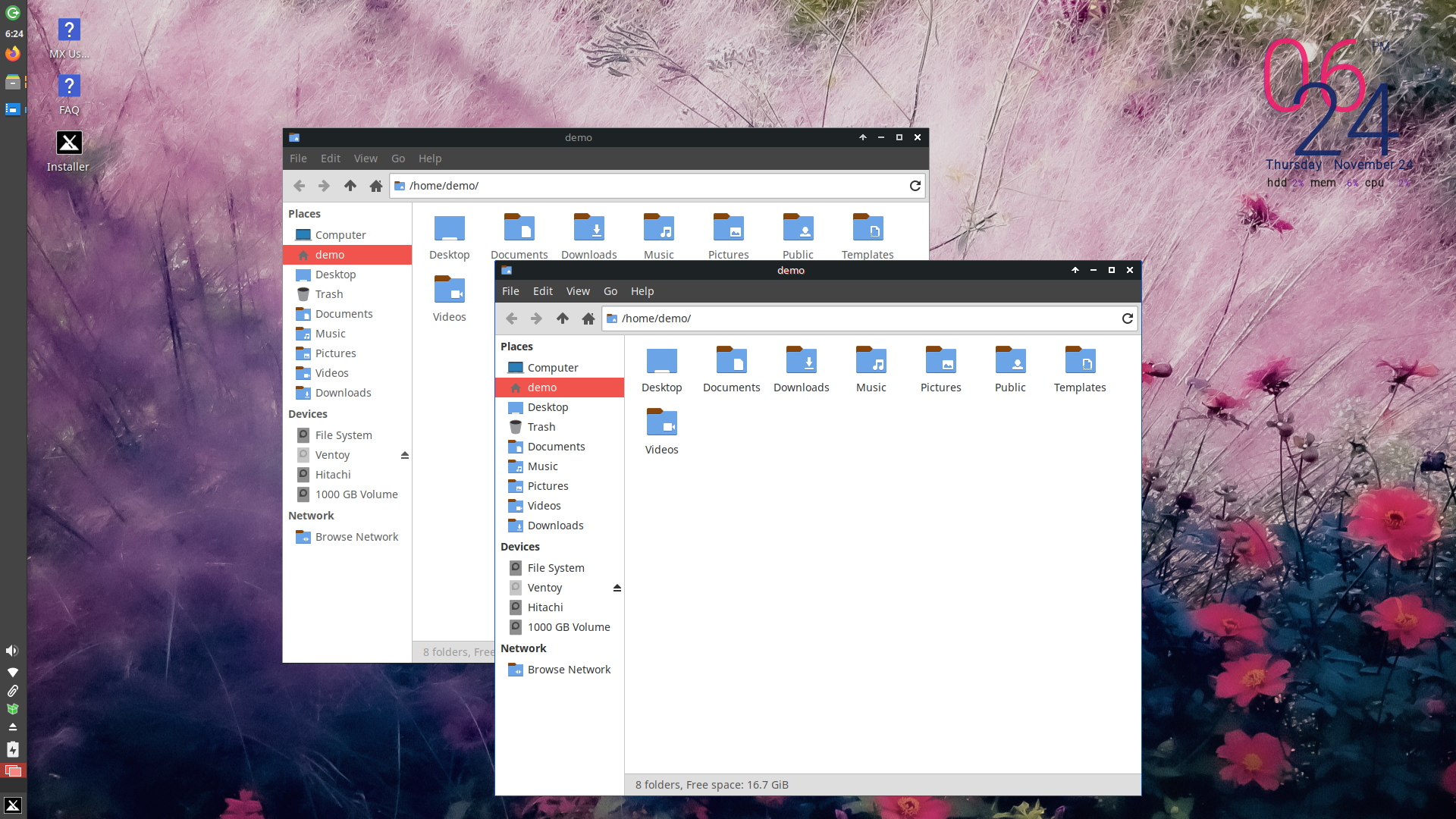 MX Linux desktop