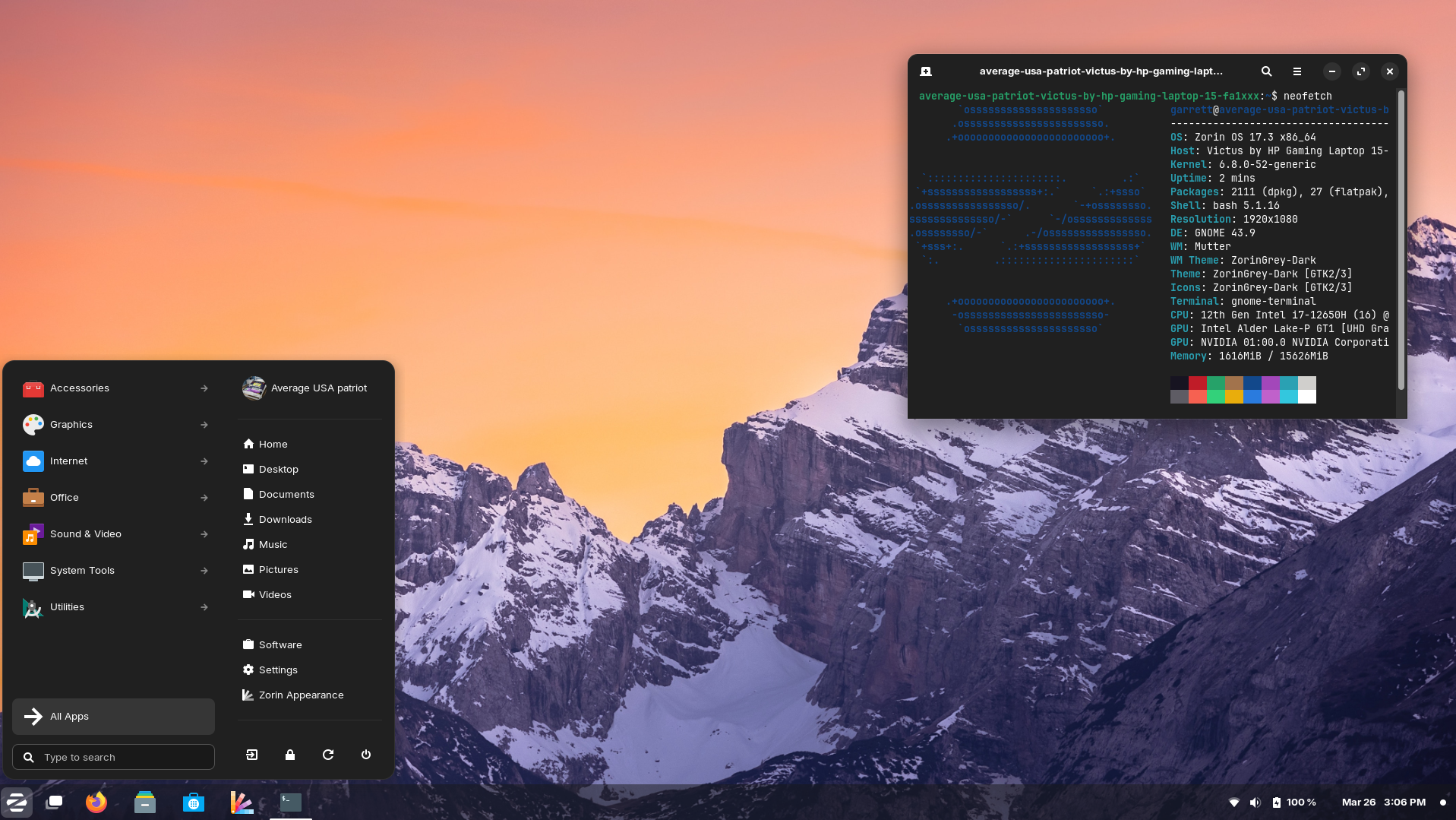 Zorin OS desktop